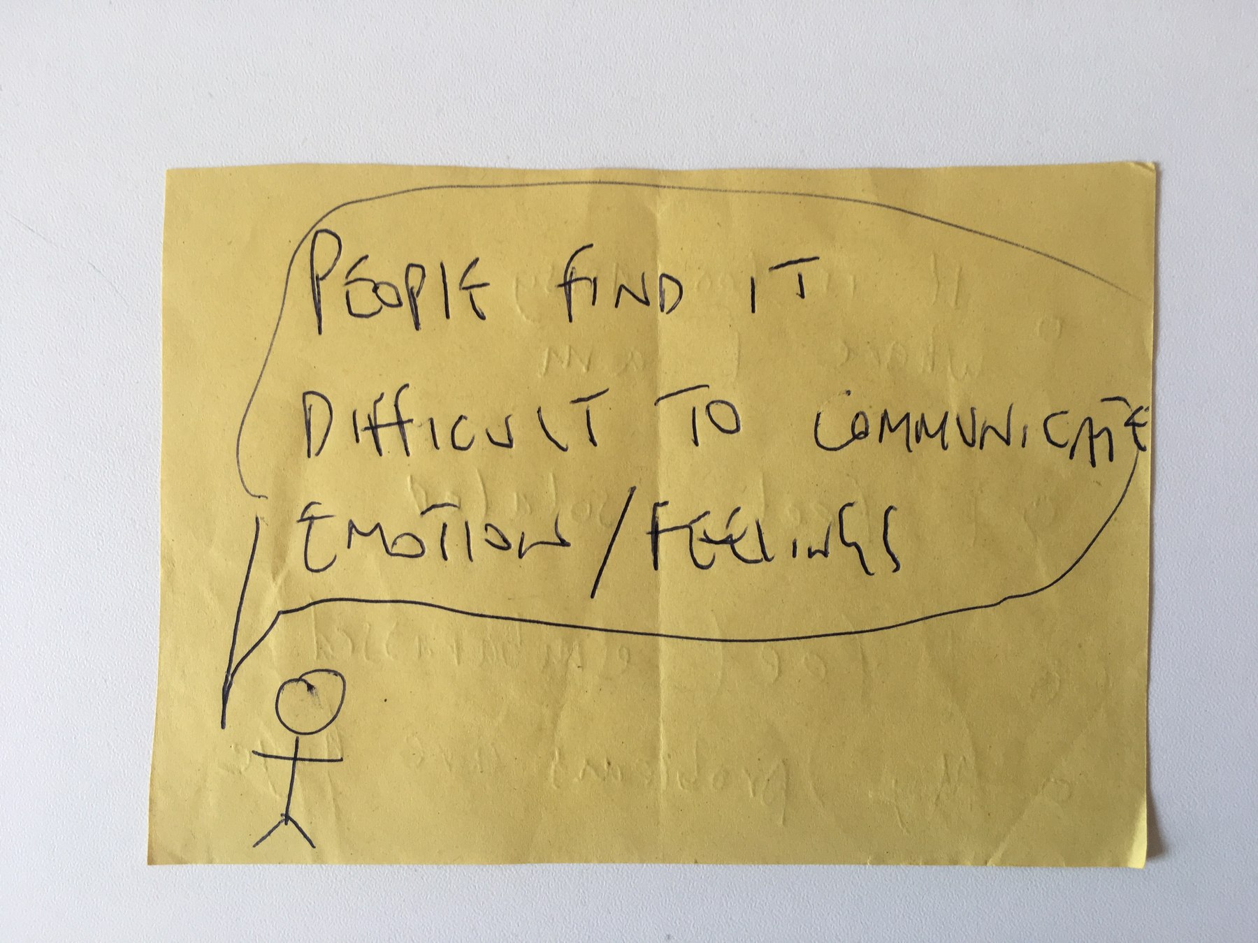 People find it difficult to communicate emotions