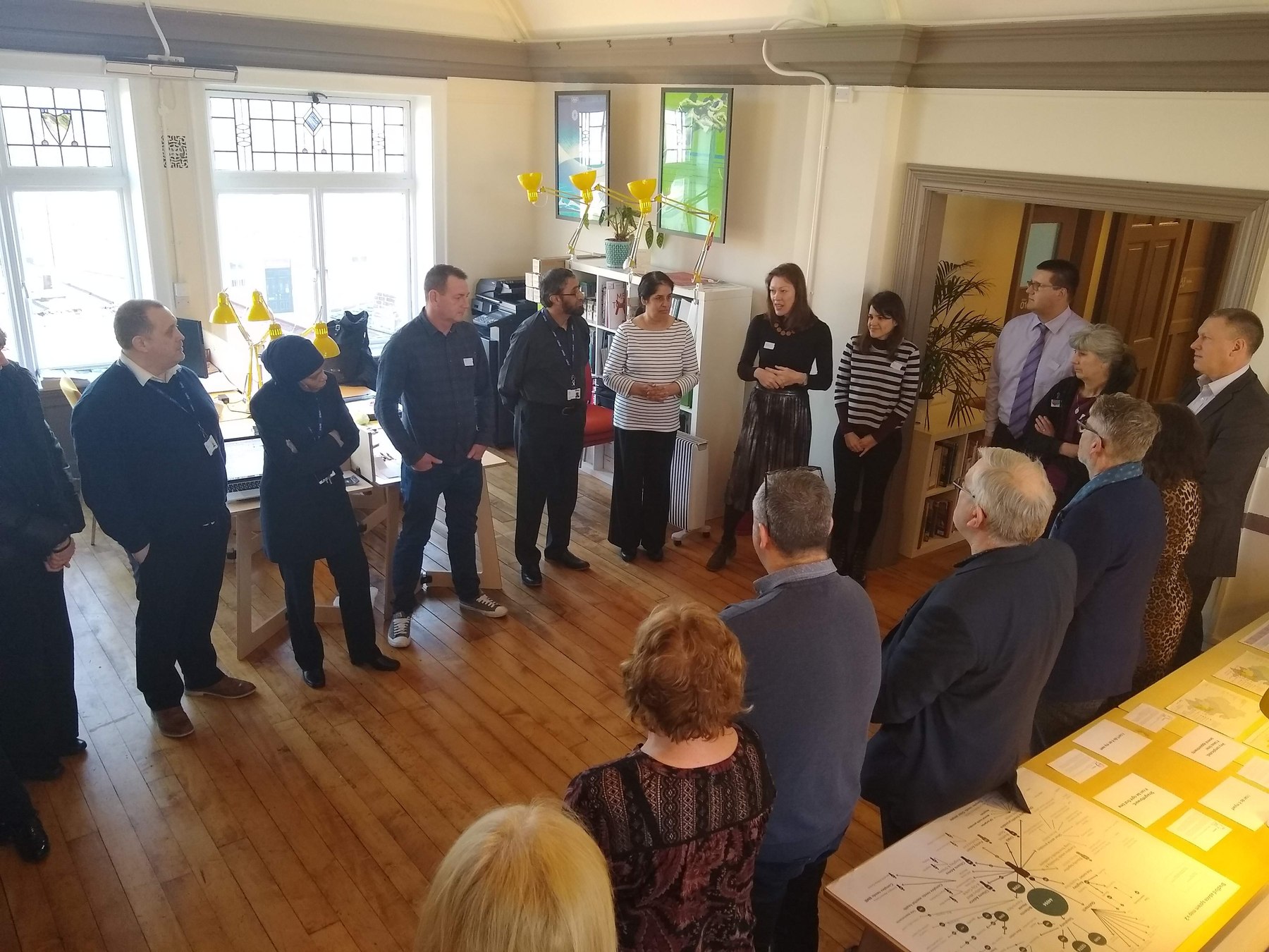 Kick-off share-out with council and VCS staff, reviewing the systems map