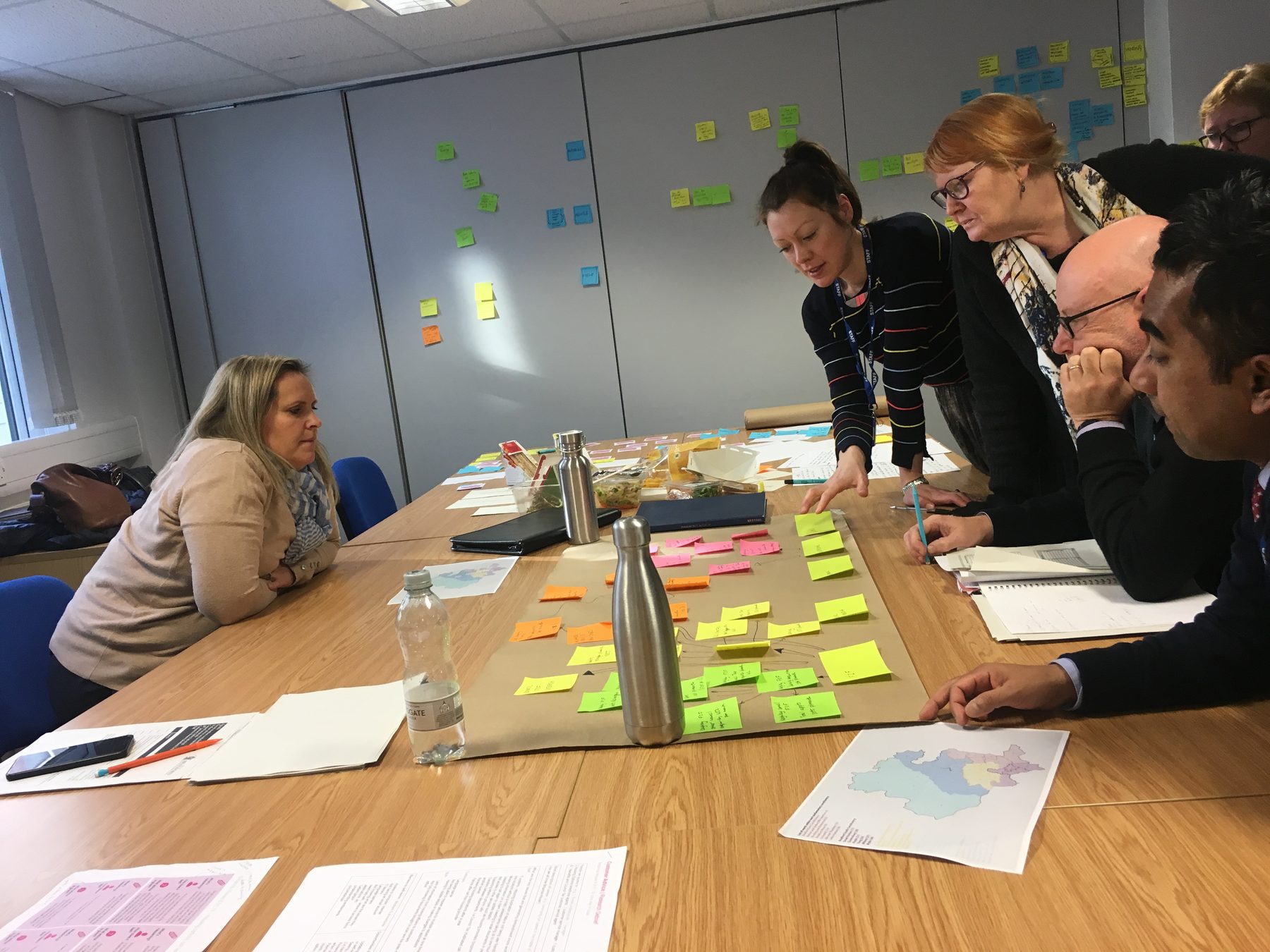Staff mapping the current service together