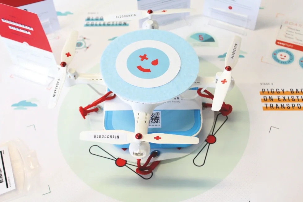 Bloodchain — a blood-delivery drone concept prototype